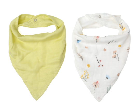 Set di 2 bandane neonato in bambù e cotone