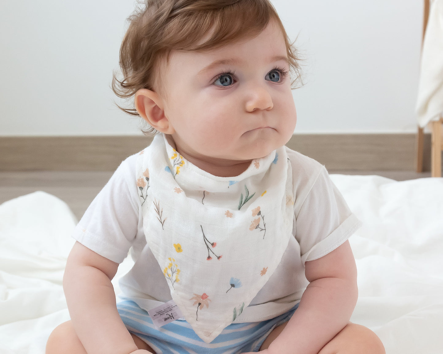 Set di 2 bandane neonato in bambù e cotone
