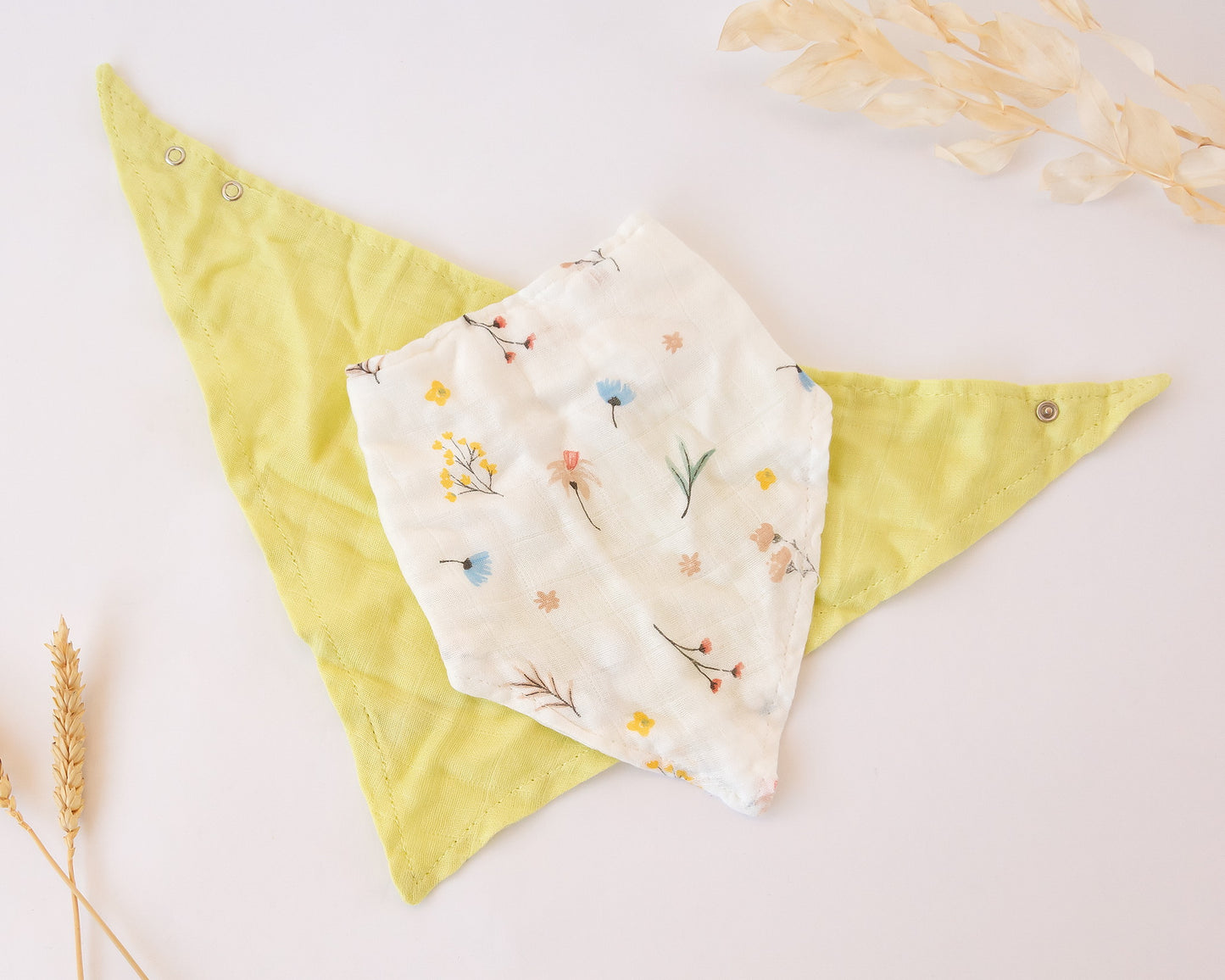 Set di 2 bandane neonato in bambù e cotone