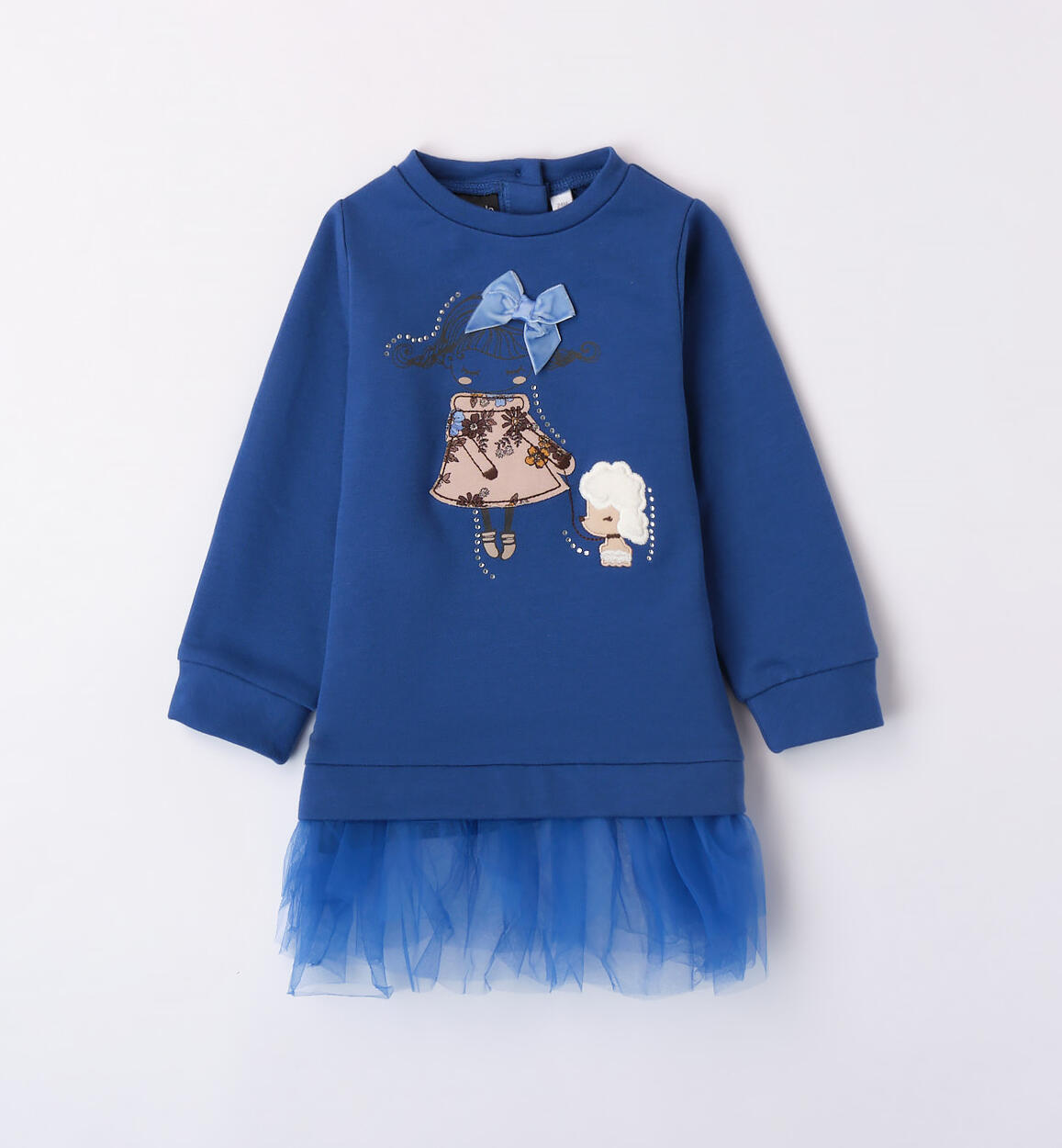 Abito bambina con balze in tulle